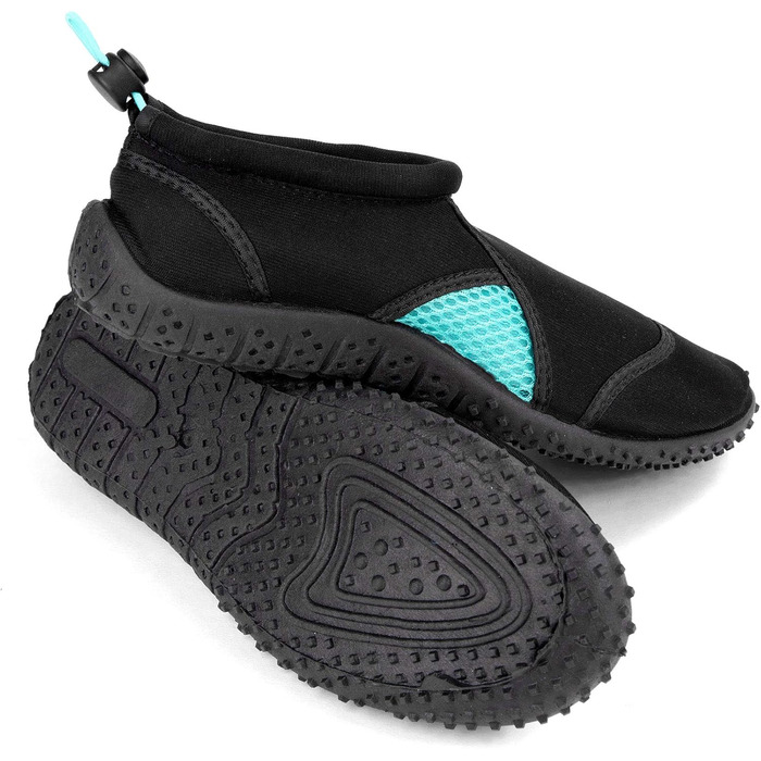 Чоботи для плавання з неопрену | Водні черевики для чоловіків та жінок | Легкі та зручні | Чорний, блакитний, розмір 36-45