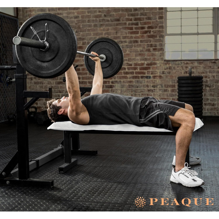 Рушник для фітнесу PEAQUE з кишенею на блискавці | Мікрофібра з фротте-структурою | Спортивний рушник для спортзалу та тренажерного залу | М'який, швидковисихаючий (120 x 50 см)