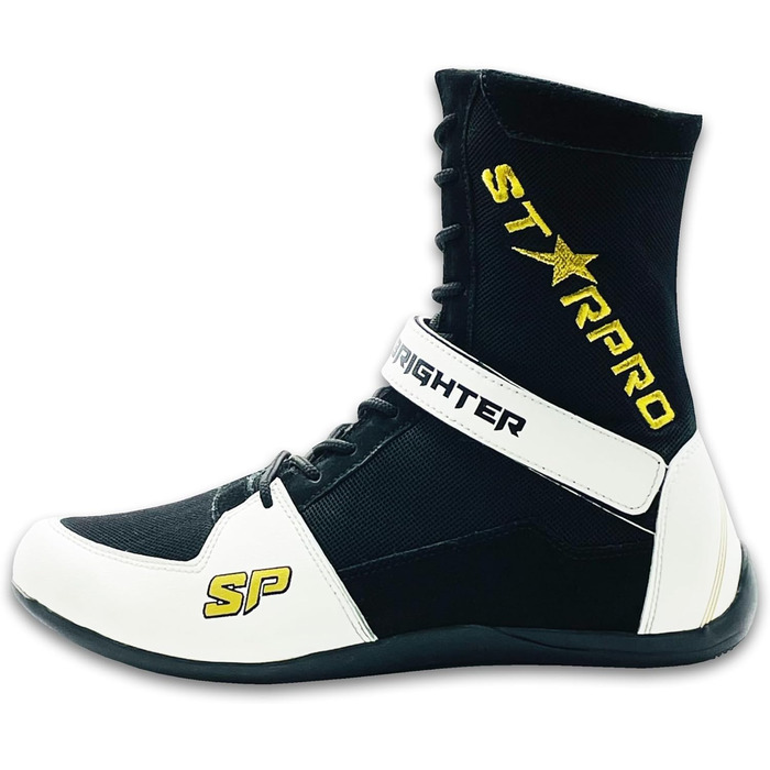 Боксерські чоботи Starpro Superior - для боксу, ММА, муай-тай, кікбоксингу, спарингу. Зручні боксерські кросівки для кікбоксингу, бодібілдингу та екстремальних видів спорту. Гумова підошва, розмір 41 EU, білі.