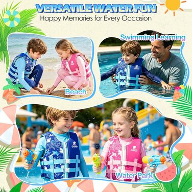Дитячий рятувальний жилет Kinder Schwimmweste Neopren (2-9 років, 15-35 кг, M, блакитний)