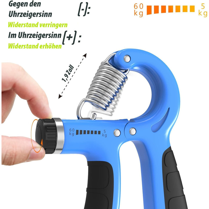Набір для тренування зап'ястя 2 шт. (5-60 кг), тренажер для рук, для спортсменів та відновлення, FC0101 (Блакитний)