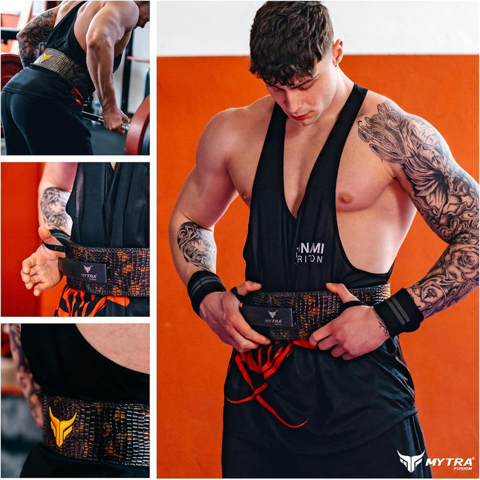 Пояс для важкої атлетики Mytra Fusion з натуральної шкіри з важільною застібкою для чоловіків і жінок, фітнес-пояс для тренажерного залу