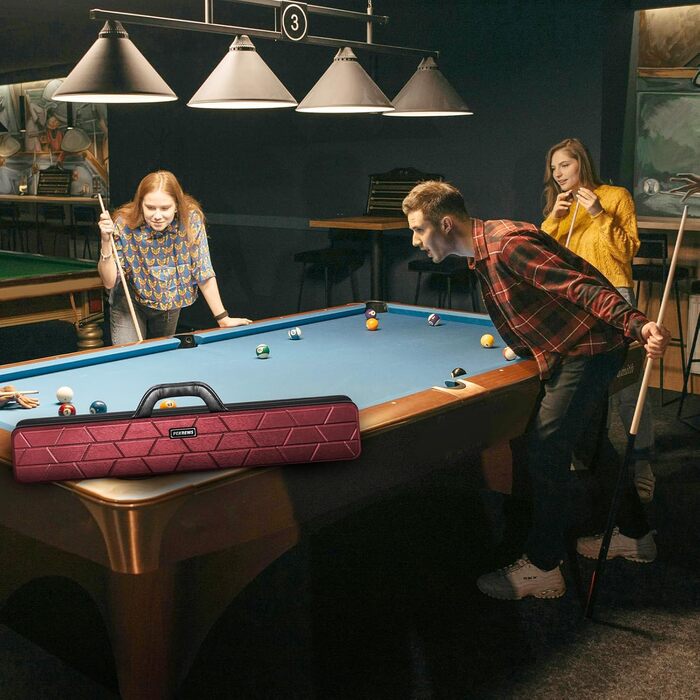 Чохол для більярдного кия Pool-Queue-Tasche: міцний кейс на 10 київ з м'якою шкіряною ручкою та плечовим ременем, для перенесення, чоловічий, однотонний (Getaway Solids)