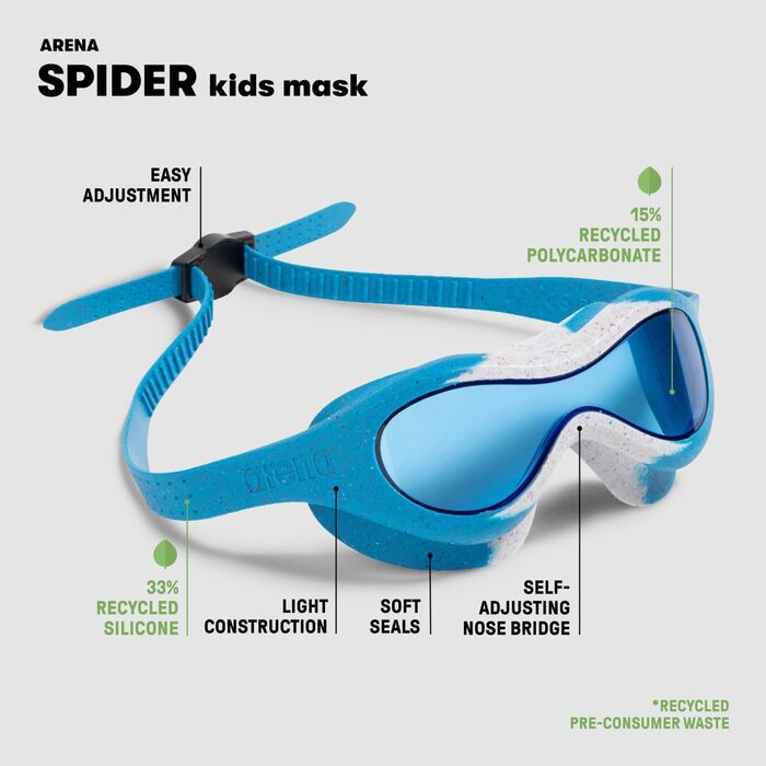 Унісекс окуляри для плавання ARENA Spider, антифог