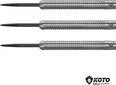 Дартс набір KOTO Kingmax 90% сріблястий, 3 дротики з латуні, кільцевий грип, футляр