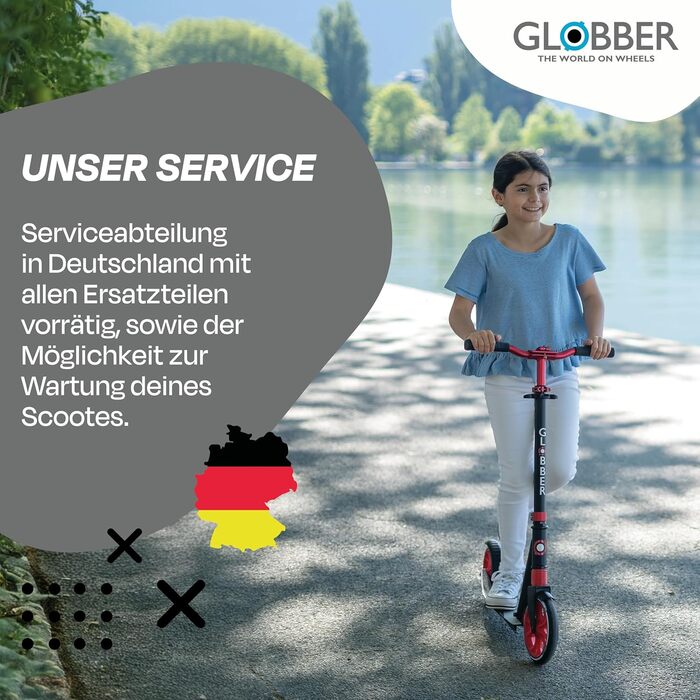 Самокат Globber NL 205 для дітей від 6 років, підлітків і дорослих, регульований, колеса 205 мм, підшипники ABEC 7