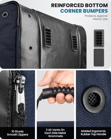 Чохол для гірськолижних черевиків OutdoorMaster, 55 л (Блакитний) - для подорожей, водонепроникний