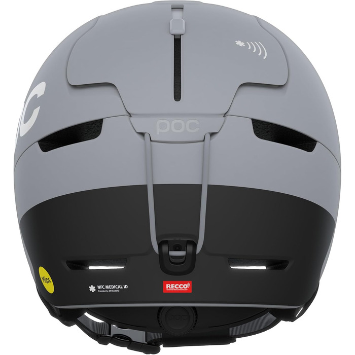Гірськолижний шолом POC Obex BC MIPS з NFC-чипом, RECCO та арамідовими панелями, Granite Grey Matt, розмір M-L (55-58 см)