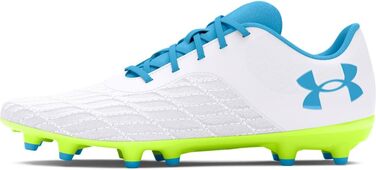 Кросівки футбольні Under Armour Magnetico Select 3.0 FG Unisex, білі, капри-жовтий, 42.5 EU