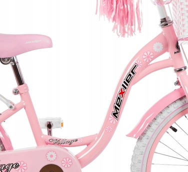 Дитячий велосипед для дівчинки Mexller, 20 дюймів, рожевий, з додатковими страховочними колесами