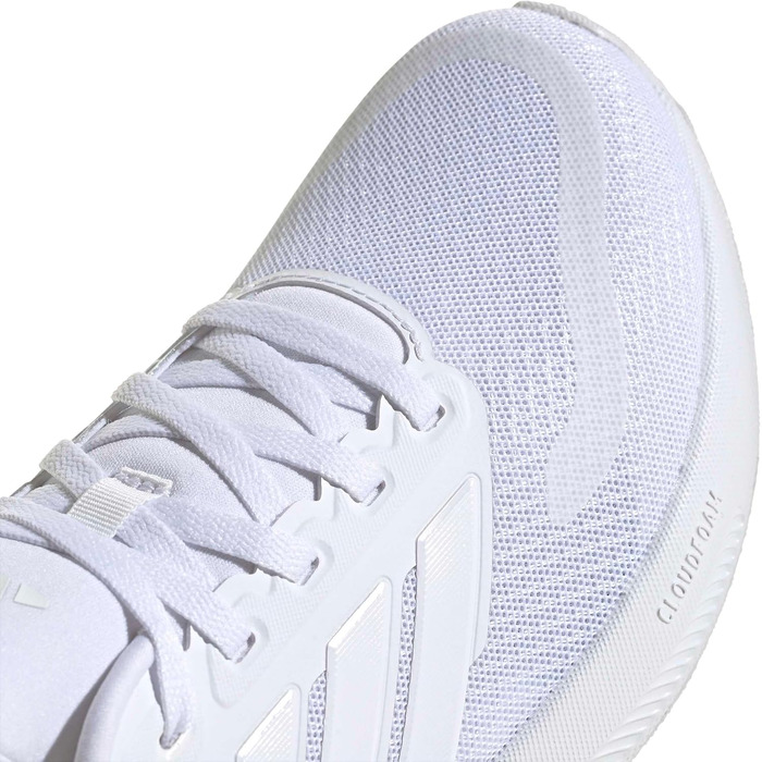 Жіночі кросівки для бігу adidas Runfalcon 5 Cloud White — білі, з амортизацією Cloudfoam та дихаючою сіткою, розмір 39 1/3 EU