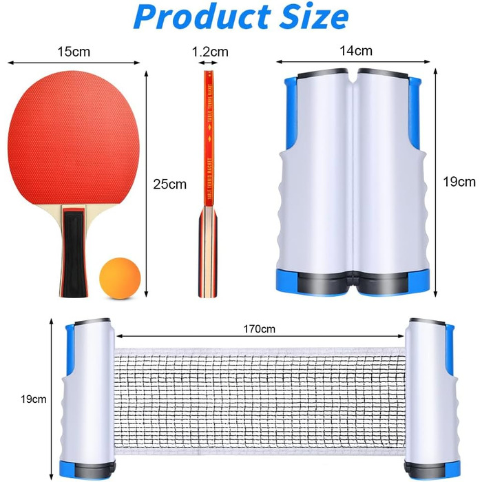 Набір для настільного тенісу Flintronic: 2 ракетки + 3 м'ячі, сумка, для початківців та професіоналів