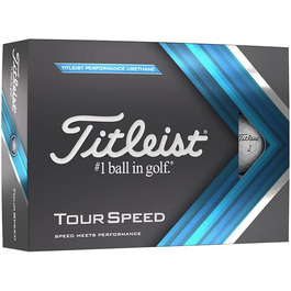 Гольф-м'яч Titleist Tour Speed, білий, універсальний розмір