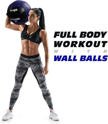 Yes4All Валбол (Wall Ball) з регульованою вагою, 2.7-13.6 кг, армійський камуфляж