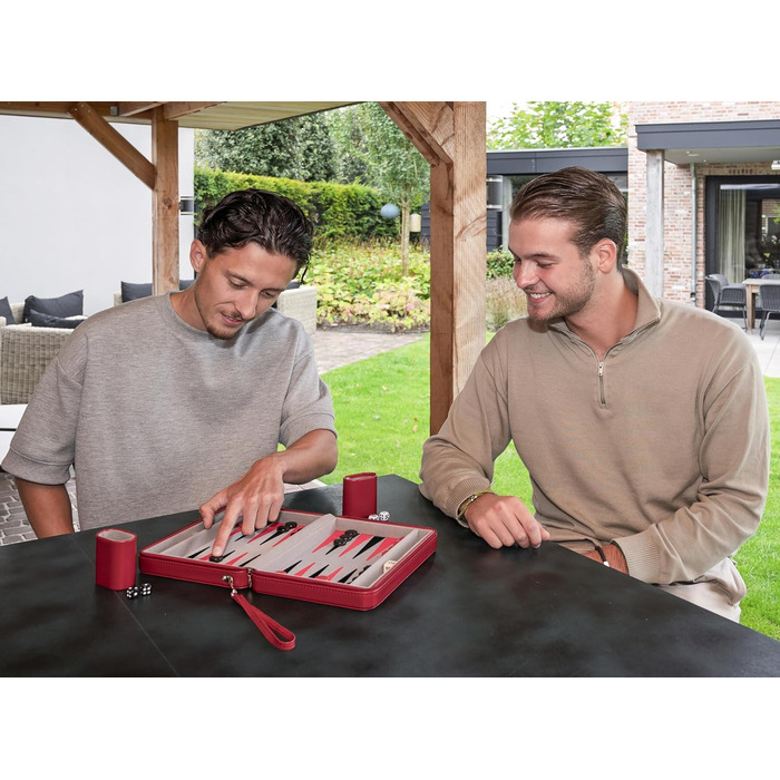 Чемоданчик для настільної гри шашки Engelhart 250501 бежево-оранжево-чорний (9 дюймів, сірий, чорний, червоний)