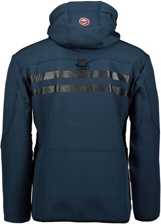 Куртка Softshell Geographica Norway Royaute для чоловіків - Водонепроникна, вітростійка, тактична - для хайкінгу, катання на лижах, осінь, зима, весна (M, Морська синя_Чорний)