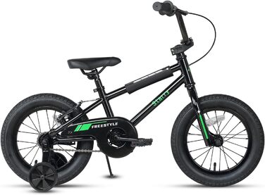 Дитячий велосипед cubsala у стилі BMX, 12/16 дюймів, з додатковими колесами, V-гальмо, для хлопчиків і дівчаток 1–8 років, різні кольори