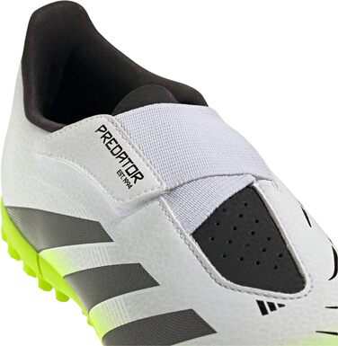 Дитячі футбольні бутси adidas Predator Club Hook and Loop для газону, розмір 35 EU, білий/чорний/лимонний, унісекс