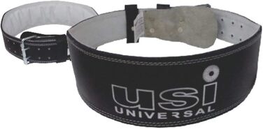 Шкіряний універсальний пауерліфтинг пояс USI 790SL4, 10,2 см, для станової тяги, присідань і важкої атлетики, жіночий, з металевою пряжкою і замшевою підкладкою