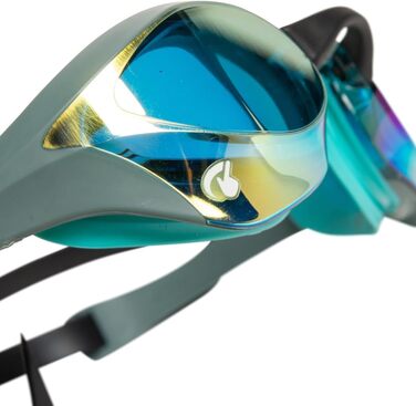 Окуляри для плавання ARENA Cobra Ultra Swipe Mirror Unisex – дзеркальні, антифог, UV-захист, 5 носових перемичок (AQUA-SAGE-PEACOCK)