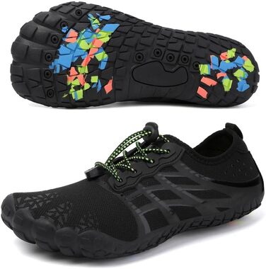 Зітоп Барфути - Водні черевики для чоловіків та жінок. Швидка сушка. Для плавання, серфінгу, йоги. Розміри 36-46 EU. Чорний колір.