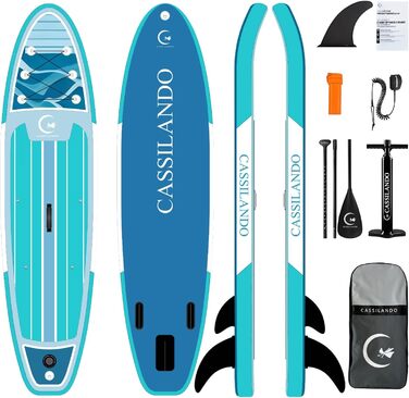 Надувний SUP дошка CASSILANDO Stand Up Paddle Board 335см з аксесуарами та сумкою для перенесення. Підходить для йоги, риболовлі, серфінгу, для дорослих та підлітків.