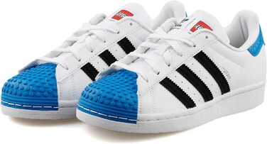 Дитячі кросівки adidas Superstar J — біло-чорно-блакитні (35.5 EU)