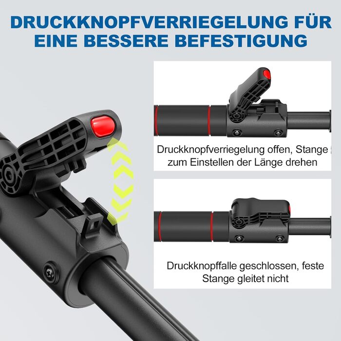 Кімнатна турнік MonkeyTail для дверного прорізу 72-95 см, без свердління, з 360° замком та PVC-килимком, вантажопідйомність 150 кг, багатофункціональний турнік