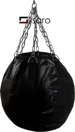 Боксерський мішок-куля LISARO, наповнений текстилем, 27 кг, 60x60 см, для MMA, боксу, тренувань