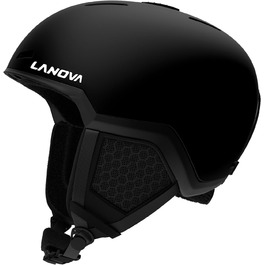 Шолом для сноуборду та гірських лиж, чорний, унісекс, з вентиляцією та знімними навушниками