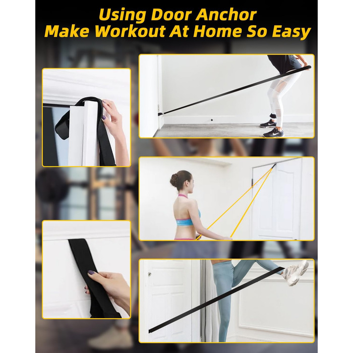 Набір еластичних стрічок FAOKZE для фітнесу, йоги, стрейчингу та силових тренувань (5 шт.)