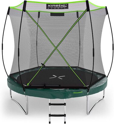 Трамплін KINETIC SPORTS 'Bungee Safety Elite' Ø 244/305/366 см - AirMAXX, для дітей та дорослих, Outdoor, зелений