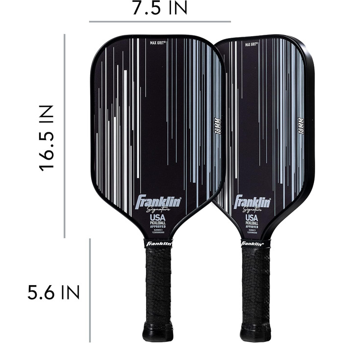 Професійна ракетка для піклболу Franklin Sports Signature Series з MaxGrit, турнірна, сертифікована USAPA