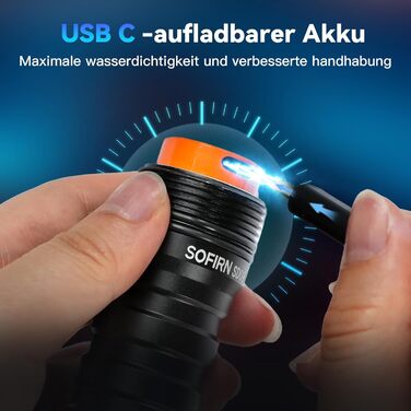 Sofirn SD08 водонепроникний ліхтар-підводний світильник LED, 3200 люмен, з LED-індикатором позиції, 4 режими, IPX8, для дайвінгу, підводної фотографії та повсякденного використання