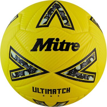 Футбольний м'яч Mitre Ultimatch – жовто-чорний, розмір 5, покращений контроль