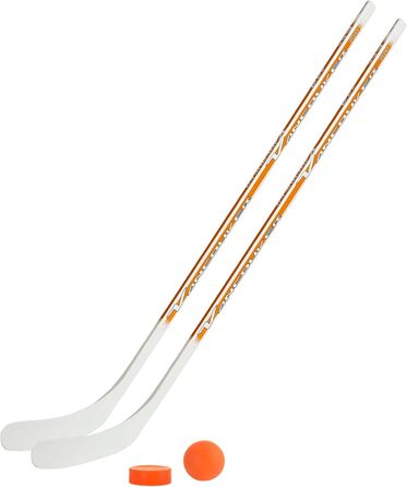 Набір для хокею на траві Vancouver Streethockey Kids 6: 2 ключки 115 см, м'яч та шайба, помаранчевий