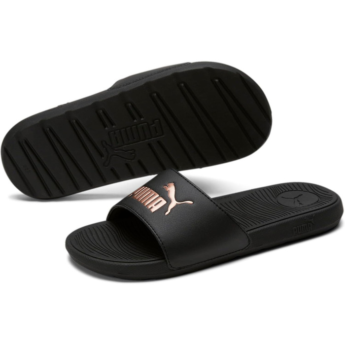 Жіночі шльпанці Puma Cool Cat 2.0 Wns, чорно-золоті, розмір 8 UK