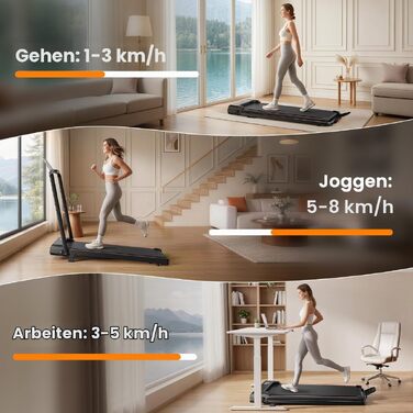 Складана бігова доріжка Dskeuzeew Walking Pad з регулюванням нахилу для дому, чорно-червона