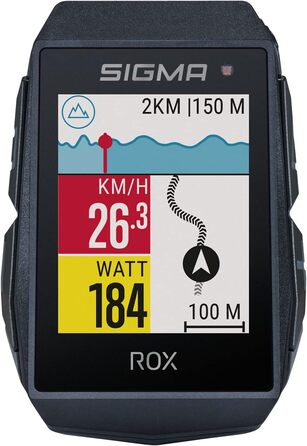 Велокомп'ютер SIGMA Sport ROX 11.1 EVO GPS з датчиками швидкості, пульсу та каденсу, бездротовий, навігація, чорний, універсальний розмір
