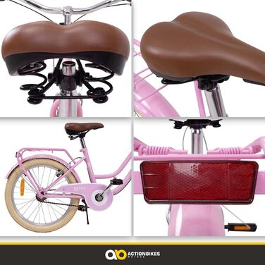 Детский велосипед Actionbikes Retrostar 20 дюймов: тормоза V-Brake, защита от брызг, для девочек и мальчиков 4-12 лет