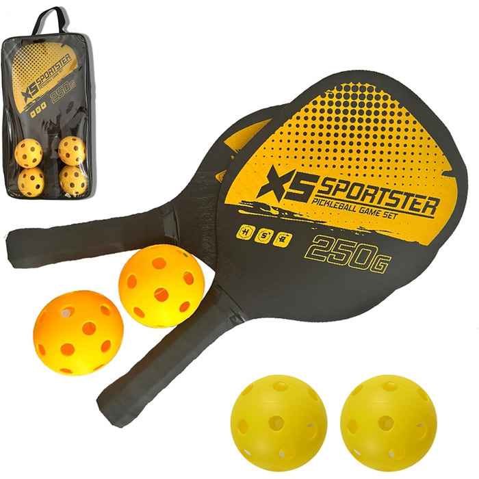 Набір для піклболу Lixada: 2 ракетки, 4 м'ячі, для гри в приміщенні та на вулиці