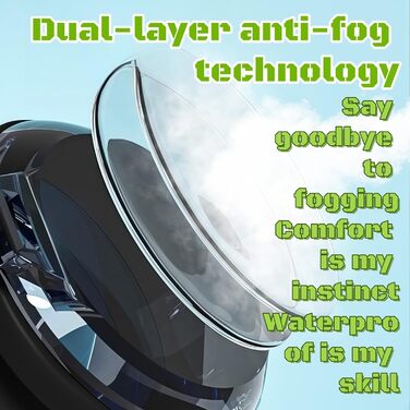 Оптична плавальна маска з корекцією зору -1,5 до -9,0, антизапітніння, захист від УФ, знімальна маска з заглушками для вух, чорна, для чоловіків та жінок