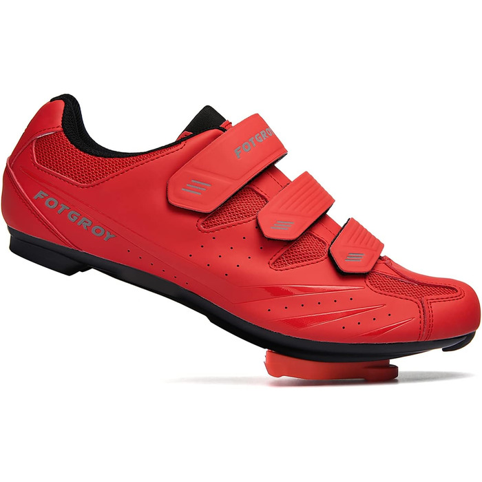 Велосипедні туфлі для жінок, шосейні велотуфлі з шипами, сумісні з Peloton, SPD, ARC, Look, Delta, Unisex, для занять велоспортом в залі та на вулиці, 43 EU, червоні