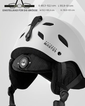Комплект OutdoorMaster Kelvin: гірськолижний шолом та професійна маска для лиж і сноуборду, білий, розмір L