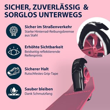 Дитячий самокат Hudora Scooter Up 145 Junior - безпечний та якісний самокат для дітей від 3 років, складний, регульована висота, 145 мм колеса