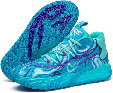 Баскетбольні кросівки для чоловіків та жінок. Високі, антиковзні, для занять спортом, бігу та ходьби. Розмір 37 EU, блакитні.