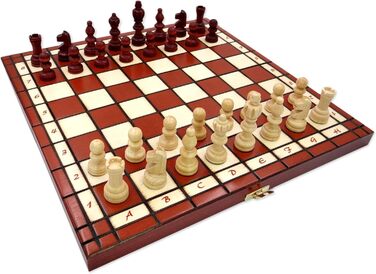 Шахи дерев'яні складані, класичний шаховий набір 35×35 см для дітей і дорослих, дорожній набір з фігурами, преміум якість