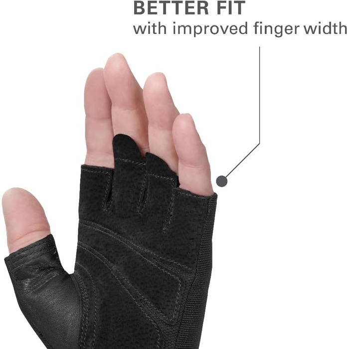 Гантелі Harbinger Training Grip: вантажні рукавички для важкої атлетики, чорний L