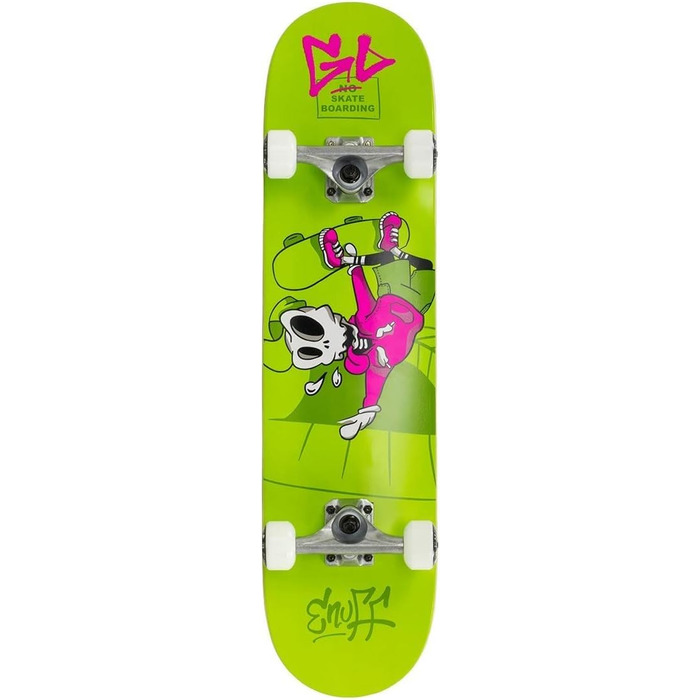 Скейтборд Enuff Skully Mini 7.75'' зелений, для дорослих, унісекс, повна комплектація