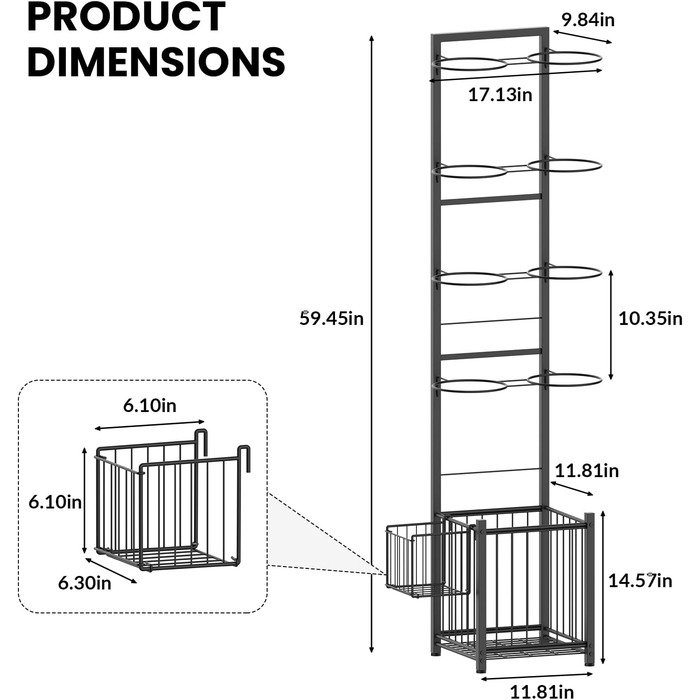 Стійка для м'ячів CADUKE: органайзер для 8 м'ячів (баскетбол, футбол, волейбол)